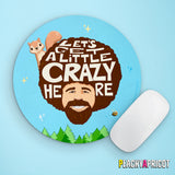 Bob Ross and Peapod the Squirrel Mouse Pad