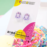 Cute Pastel Bunny Acrylic Earrings