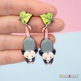 Opossum Dangle Earrings