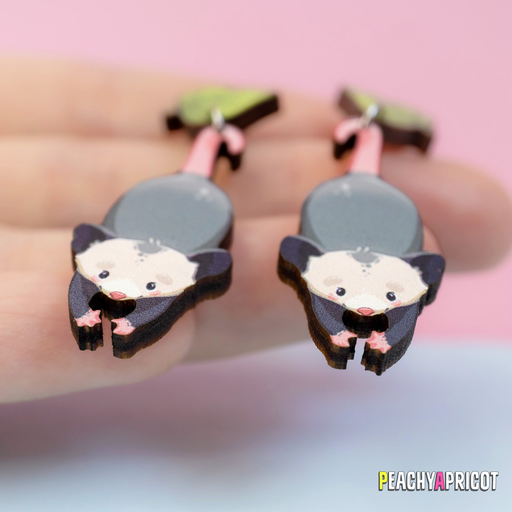Opossum Dangle Earrings