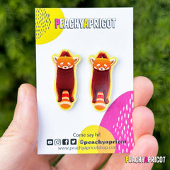 Red Panda Acrylic Earrings