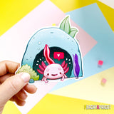 Cute Axolotl Vinyl Sticker