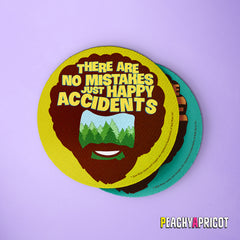 Bob Ross - Happy Little Coasters