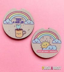 Kawaii Car Coasters Set Of 2