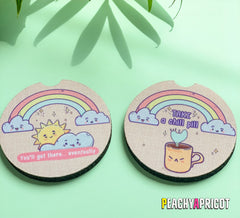 Kawaii Car Coasters Set Of 2