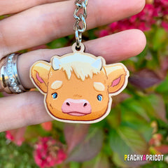 Baby Highland Cow Keychain