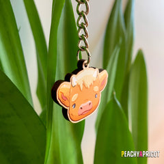 Baby Highland Cow Keychain