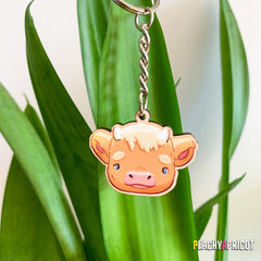 Baby Highland Cow Keychain