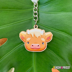 Baby Highland Cow Keychain