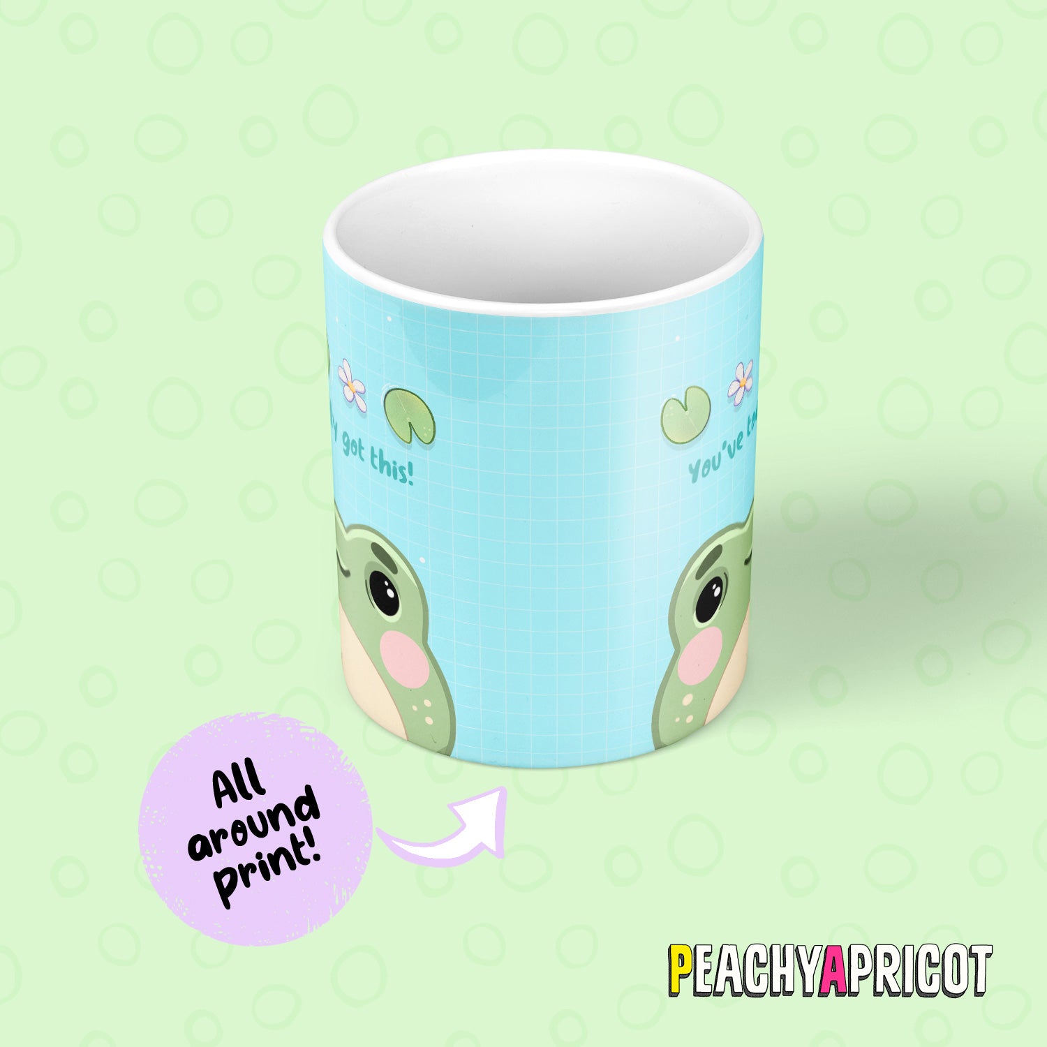 Adorable Turquoise Frog Mug