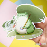 Happy Frog Vinyl Sticker