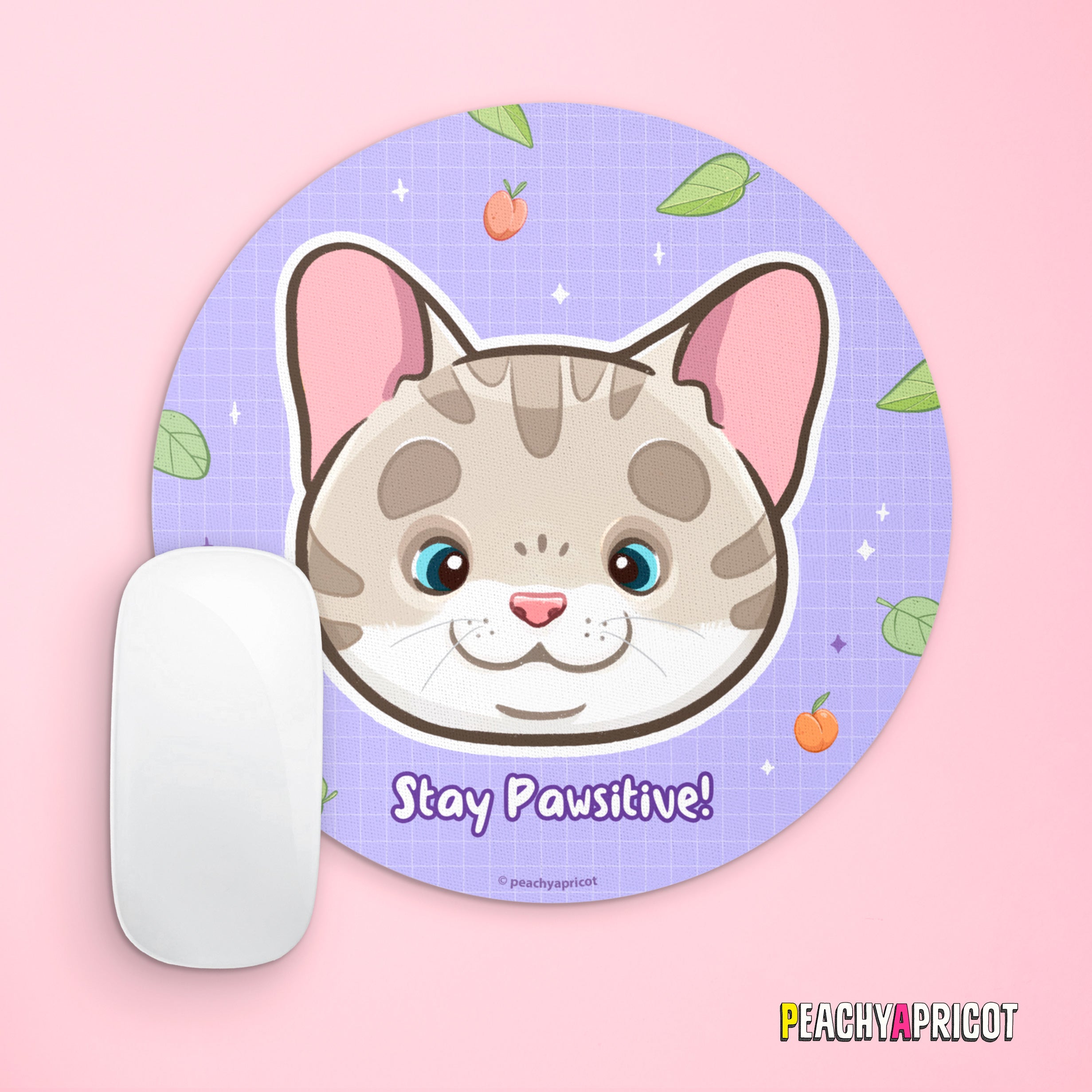 Cute Cat Mousepad - Purple