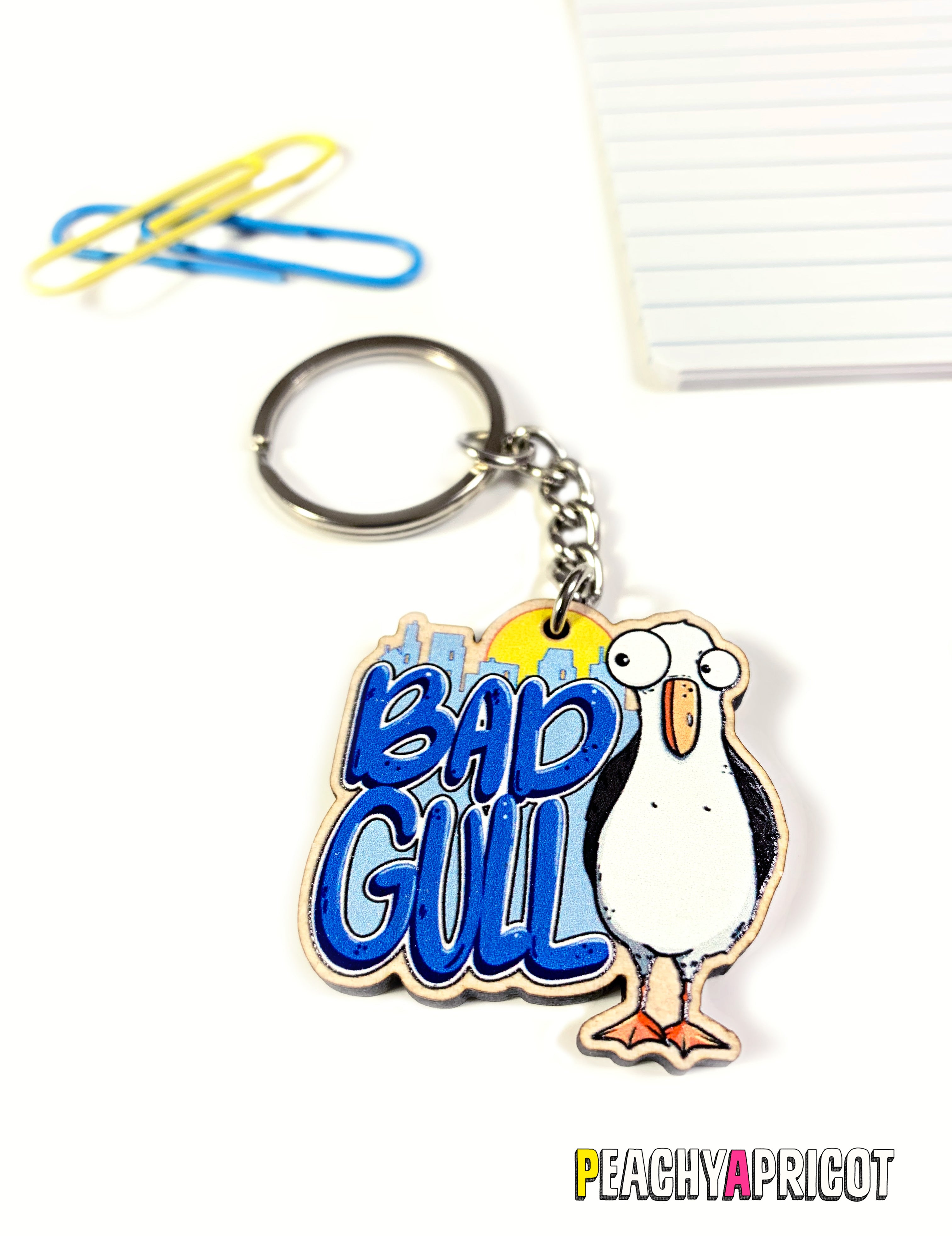 Bad Gull - Seagull Pun Keychain
