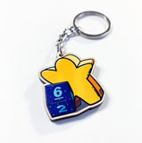 Meeple and Dice Keychain - PeachyApricot