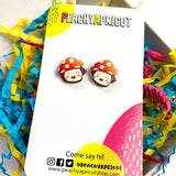 mushroom earrings