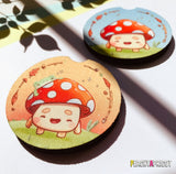 Cute Frog and Mushroom Car Coasters