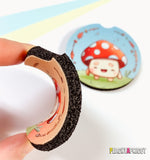 Cute Frog and Mushroom Car Coasters