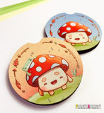 Cute Frog and Mushroom Car Coasters