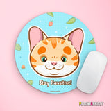 Cute Cat Mousepad - Blue