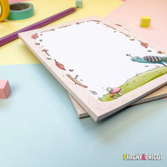 Fall Leaves and Mushrooms Notepad