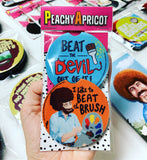 Bob Ross Car Coasters - Beat The Devil - PeachyApricot