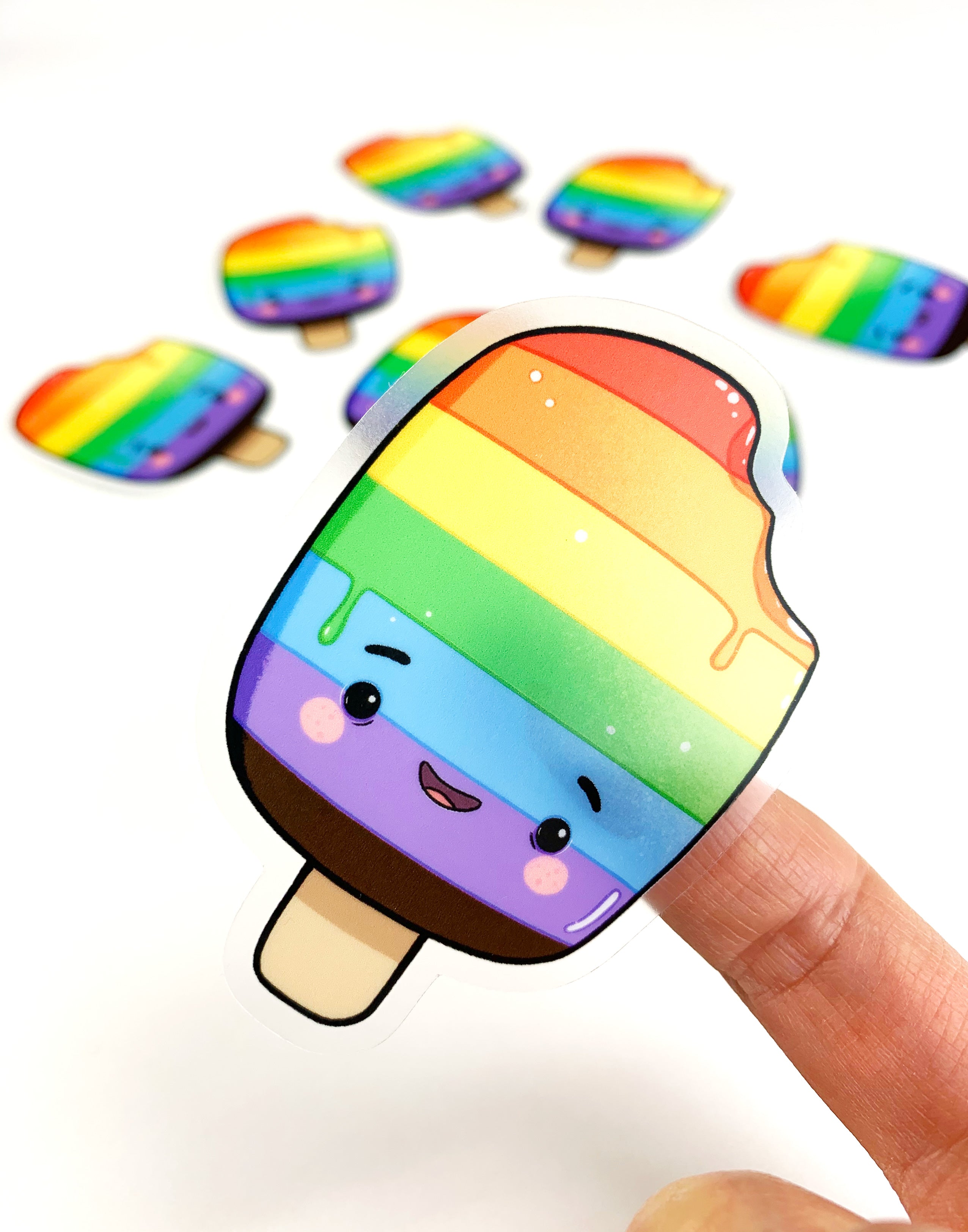 kawaii rainbow pride sticker 