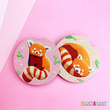 Red Panda Car Coasters Set Of 2