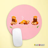 Red Panda Round Mousepad