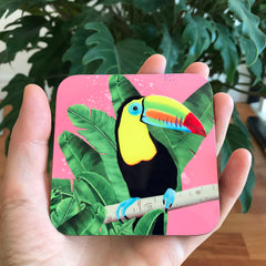 Tropical Toucan Coasters - PeachyApricot