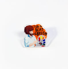 Bob Ross Beat The Devil Pin Set