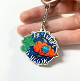 The Future Is Vegan Keychain - PeachyApricot